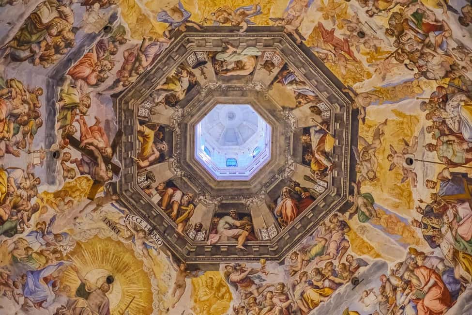 Florence: Cathedral, Dome and Terraces Guided Tour - Inside the cathedral: marble floor artistry, frescoes, and the big clock