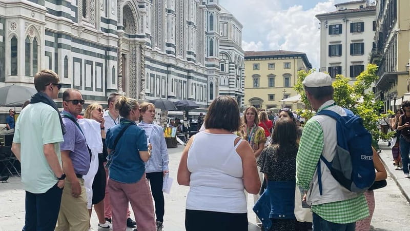 Florence Duomo Square Guided Walking Tour with Entry Tickets - The square walk: Brunelleschi’s dome, Giotto’s tower, and gothic details