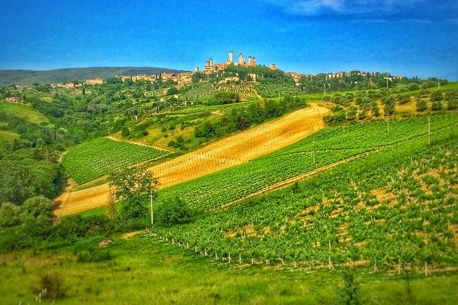 Tuscany Vespa Tour from Florence with Wine Tasting - San Gimignano countryside riding and picture stops